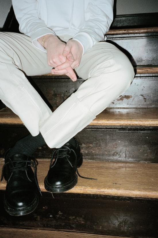  Carter Young 스트레이트 팬츠 카터 영 리버스 커프 팬츠 실버 - OTHER BRANDS