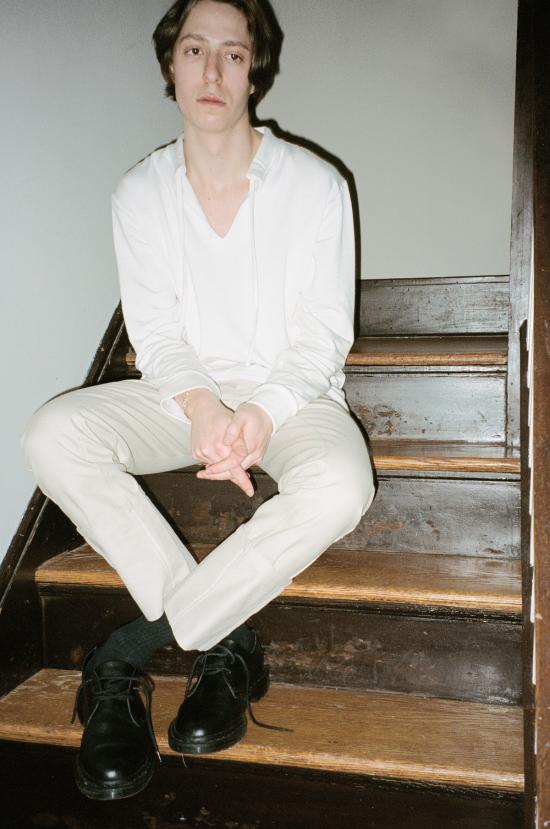  Carter Young 스트레이트 팬츠 카터 영 리버스 커프 팬츠 실버