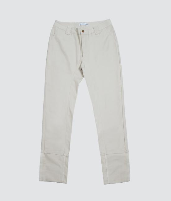  Carter Young 스트레이트 팬츠 카터 영 리버스 커프 팬츠 실버 - OTHER BRANDS