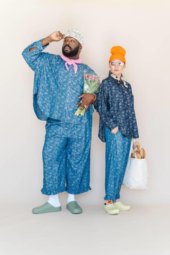  Nettle Studios 셔츠 네틀 스튜디오 플로럴 샴브레이 버튼업 셔츠 - NETTLE STUDIOS