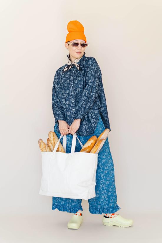  Nettle Studios 셔츠 네틀 스튜디오 플로럴 샴브레이 버튼업 셔츠 - NETTLE STUDIOS