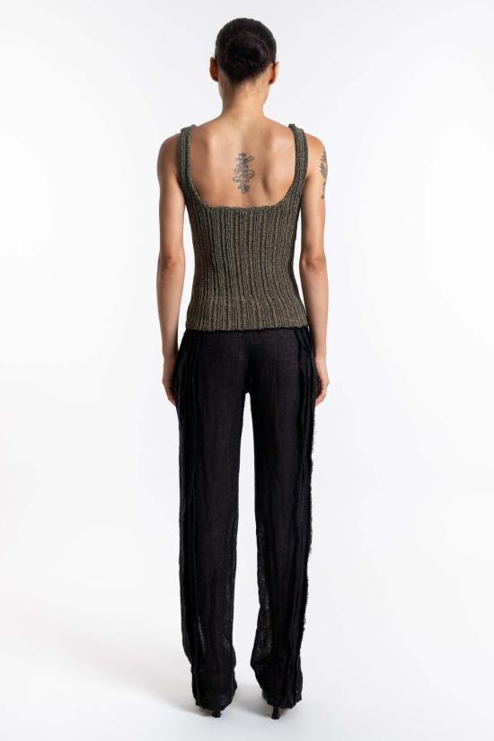  Gauntlett Cheng 민소매 티셔츠 가운틀렛 쳉 리믹스 탱크 다크 그레이 멀티 - OTHER BRANDS