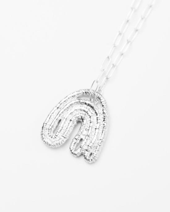  씨오지 목걸이/팬던트 톱니잎 펜던트 목걸이 (은) - COG