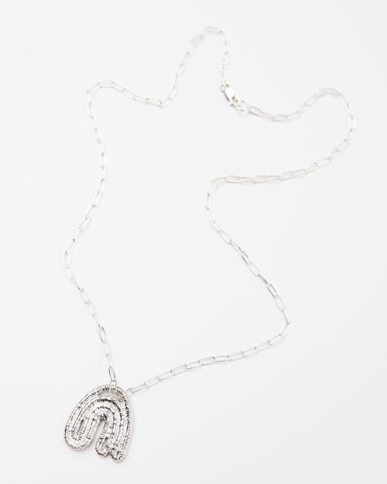  씨오지 목걸이/팬던트 톱니잎 펜던트 목걸이 (은) - COG