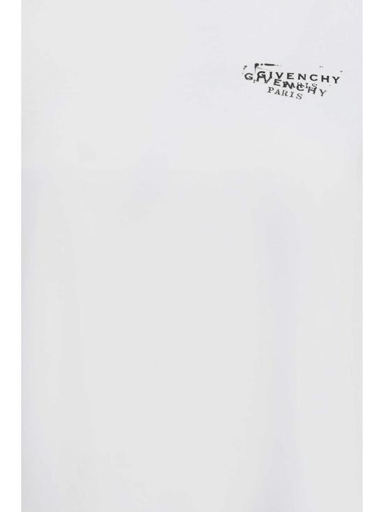  지방시 반팔 티셔츠 코튼 티셔츠 화이트 - GIVENCHY