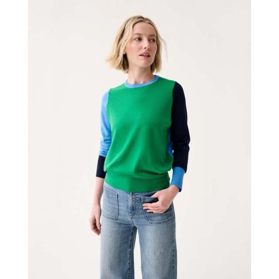  매쉬번 스웨터 키트 크루넥  그린