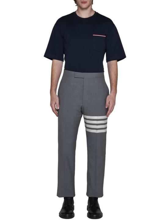  톰브라운 수트 팬츠 톰 브라운 클래식 , 마팅게일 그레이 색상 - THOM BROWNE