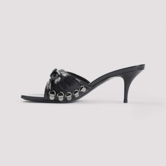  발렌시아가 뮬/슬리퍼 카골 뮬 블랙실버 - BALENCIAGA