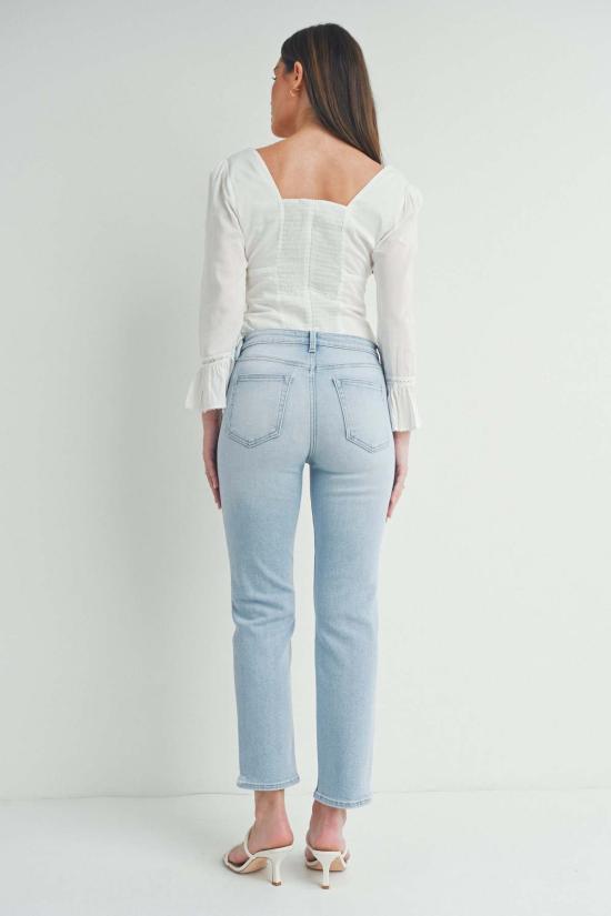  저스트 블랙 데님 데님 팬츠 더 애로우 스트레이트 - JUST BLACK DENIM