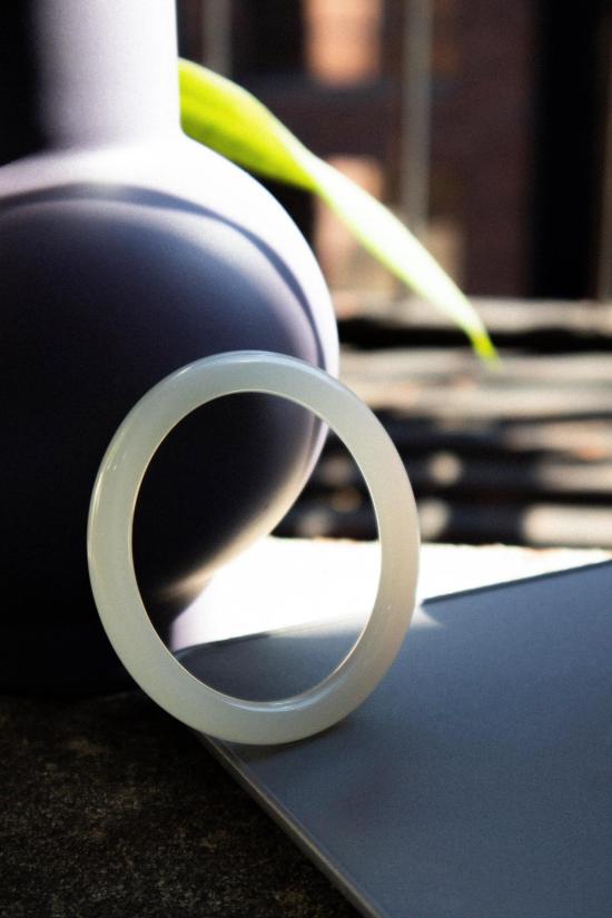  세레 커프스 링크/타이 홀더 1994 오프 화이트 씬 제이드 뱅글 오프 화이트 - SEREE