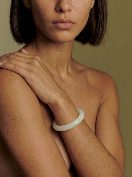  seree 커프스 링크/타이 홀더 세레 1994 오프 화이트 씬 제이드 뱅글 오프 화이트 - OTHER BRANDS