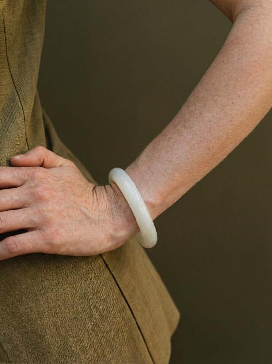  seree 커프스 링크/타이 홀더 세레 1994 오프 화이트 씬 제이드 뱅글 오프 화이트 - OTHER BRANDS