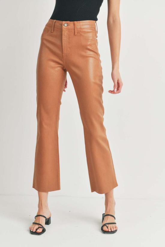  저스트 블랙 데님 데님 팬츠 코팅 킥 플레어 멀티 - JUST BLACK DENIM