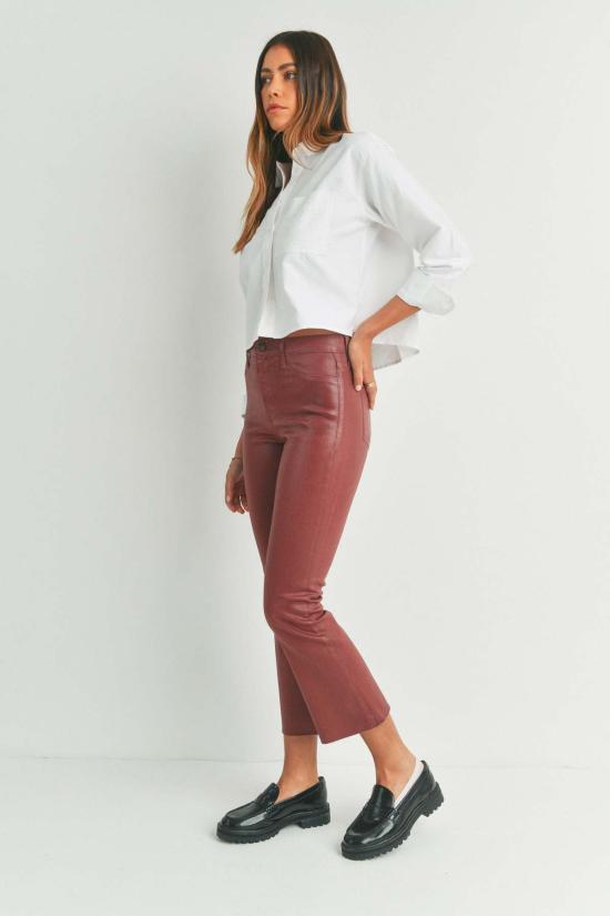  저스트 블랙 데님 데님 팬츠 코팅 킥 플레어 멀티 - JUST BLACK DENIM