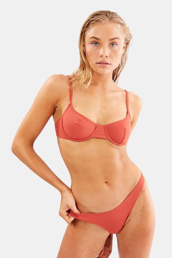  솔리드 앤 스트라이프 비키니 수영복 에바 바텀 리아드 클레이