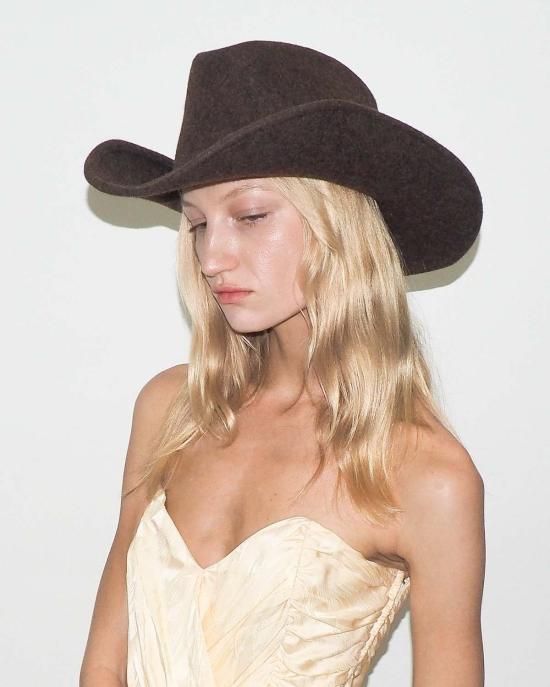  클라이드 모자 카우보이  브라운 멜란지 - CLYDE