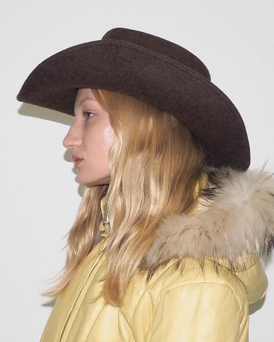  클라이드 모자 카우보이  브라운 멜란지 - CLYDE