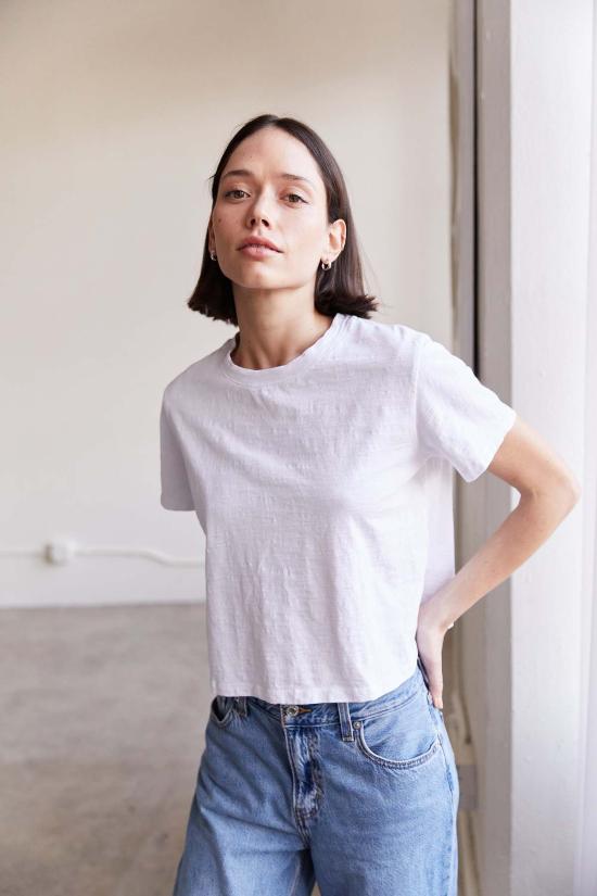  It Is Well L.A. 반팔 티셔츠 잇 이즈 웰 L.A. 크롭 티 - OTHER BRANDS