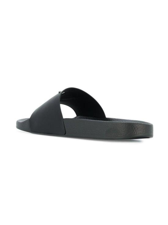  쥬세페자노티 샌들 주세페 자노티 로고 플라크 슬라이드 블랙 - GIUSEPPE ZANOTTI