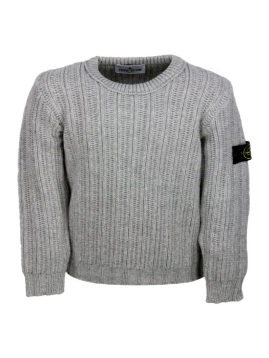  [키즈] 스톤 아일랜드 풀오버 키즈  스웨터 그레이