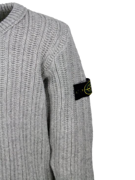  [키즈] 스톤 아일랜드 풀오버 키즈  스웨터 그레이 - STONE ISLAND