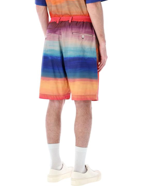  마르니 숏팬츠 코튼 버뮤다 쇼츠 멀티컬러 - MARNI