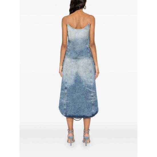  디젤 미디 원피스 드레스 블루 - DIESEL