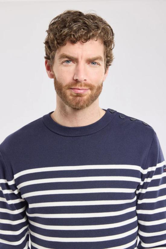  아머럭스 스웨터 아머 럭스 스트라이프 피셔맨 점퍼 네이비/밀크 - ARMOR LUX