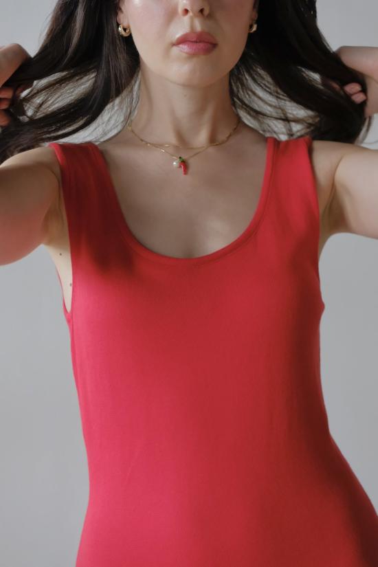  디아르테 롱 원피스 팔로마 드레스 레드 - DIARTE