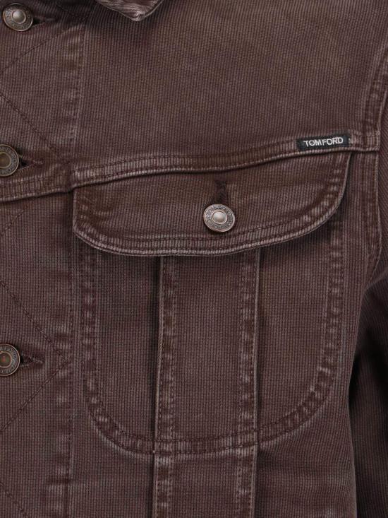  톰포드 데님 자켓 톰 포드 데님 재킷 브라운 - TOMFORD