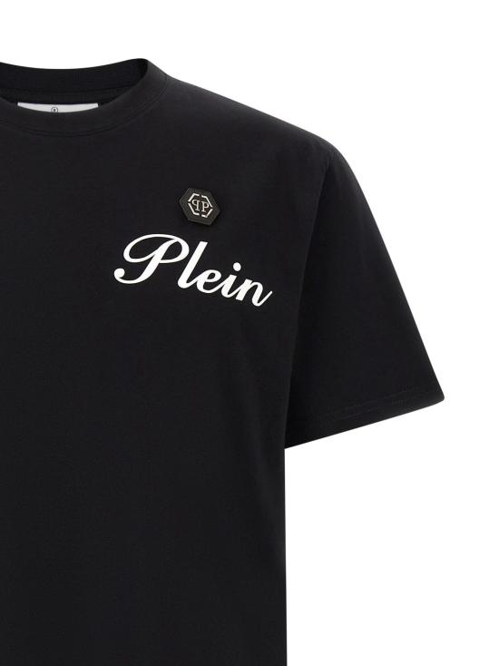  필립 플레인 반팔 티셔츠 육각형 티셔츠 블랙 - PHILIPP PLEIN