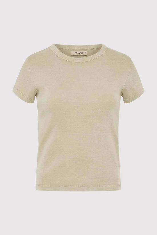  세인트아그니 반팔 티셔츠 세인트 아그니 오가닉 코튼 베이비 티 모스 그레이 - ST.AGNI