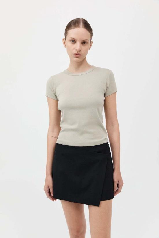  세인트아그니 반팔 티셔츠 세인트 아그니 오가닉 코튼 베이비 티 모스 그레이