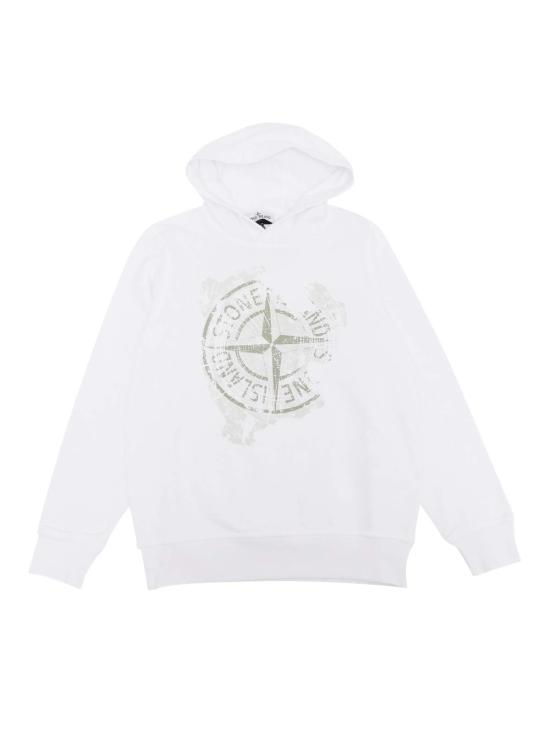  [키즈] 스톤 아일랜드 풀오버 키즈  스웨트셔츠 화이트