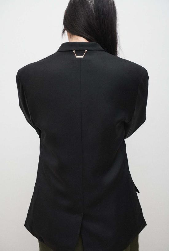  실크 런드리 수트 자켓 트윌 마이애미 블레이저 블랙 - SILK LAUNDRY