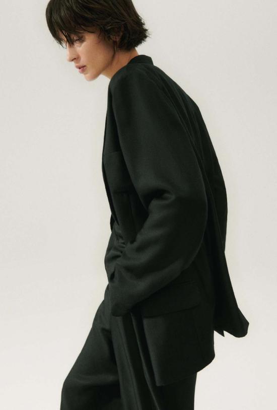  실크 런드리 수트 자켓 트윌 마이애미 블레이저 블랙 - SILK LAUNDRY