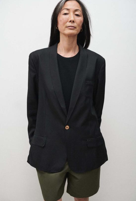 실크 런드리 수트 자켓 트윌 마이애미 블레이저 블랙 - SILK LAUNDRY