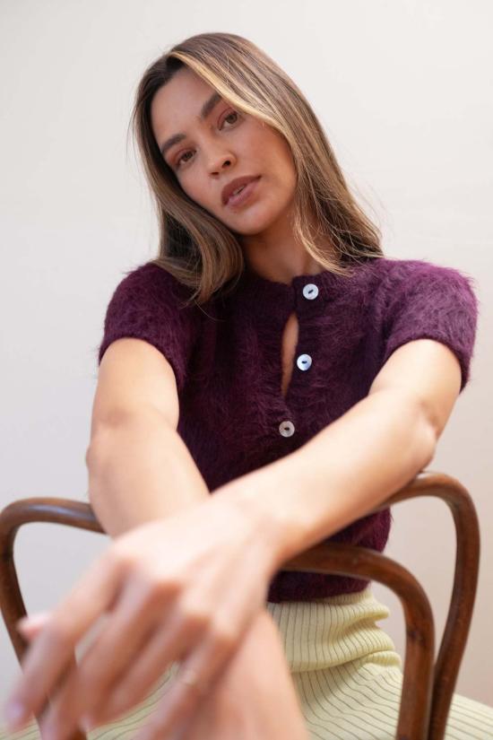  마리아 스탠리 가디건 반팔 카디건 - MARIA STANLEY