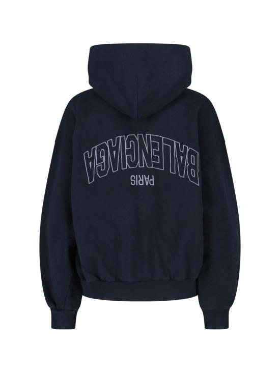  발렌시아가 스웨터 플립드 유니집 스웨트셔츠 페이드 블랙/앤트러사이트 - BALENCIAGA