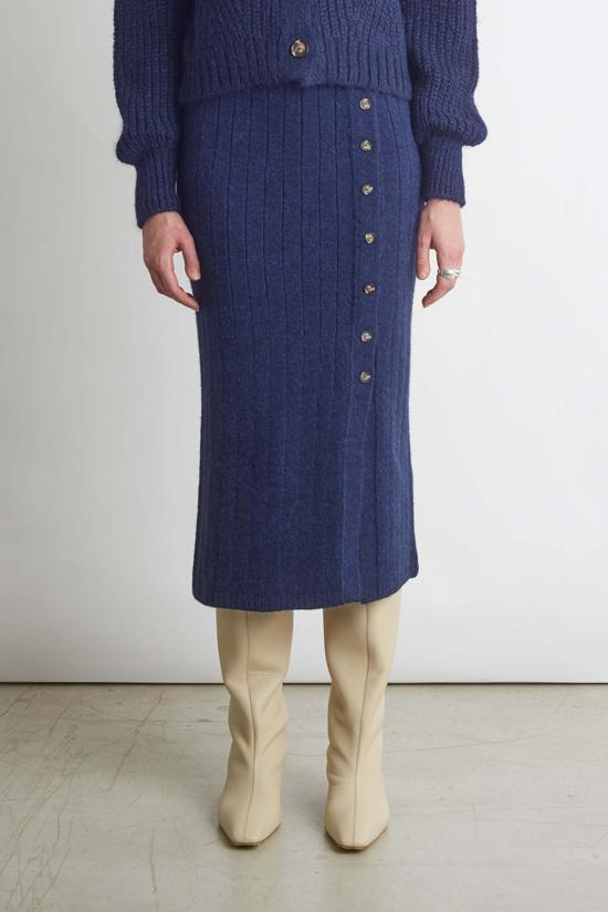  일레븐 식스 미디 스커트 샤야 스커트 네이비