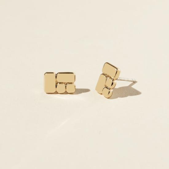  린지 루이스 이어링 엘스턴 스터드 골드 - LINDSAY LEWIS