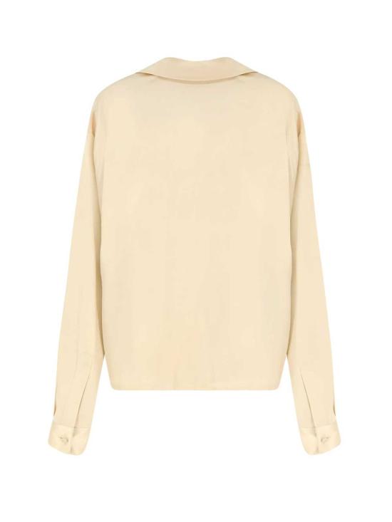  톰포드 블라우스 톰 포드 스트레치 새틴 셔츠 페일 레몬 - TOMFORD