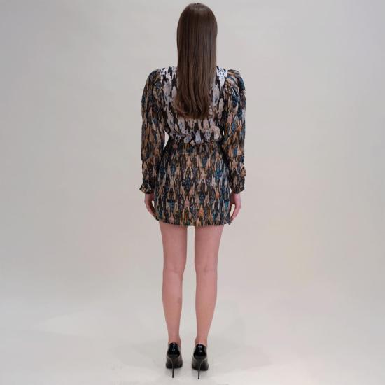  마리아 셰르 숏 원피스 탄딜 조에 숏 드레스 메탈릭 멀티 믹스 - MARIA CHER