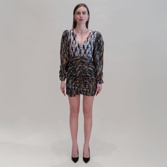  마리아 셰르 숏 원피스 탄딜 조에 숏 드레스 메탈릭 멀티 믹스 - MARIA CHER