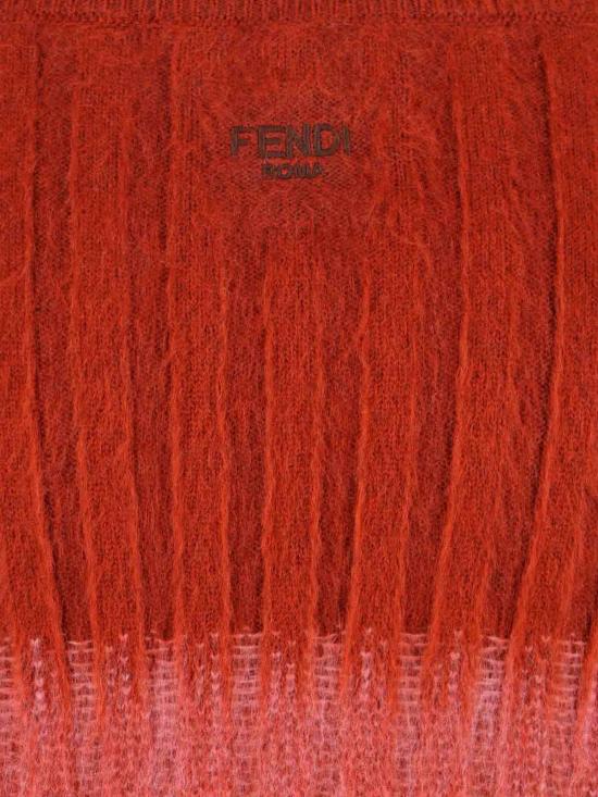  펜디 미디 스커트 모헤어 블렌드  틴 러스트 블러쉬 - FENDI