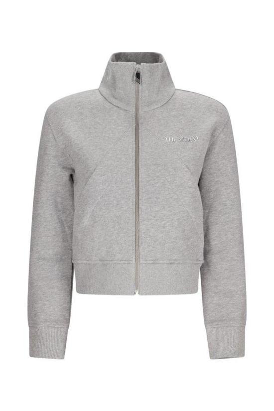  디 아티코 자켓 아티코 지퍼 트랙 재킷 멜란지 그레이