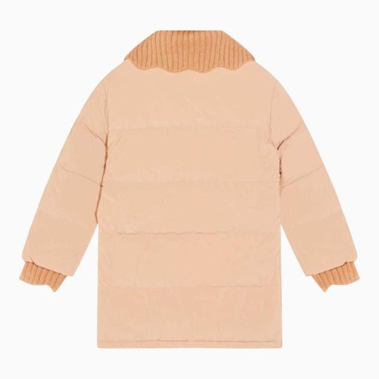  [키즈] 끌로에 자켓 키즈  라이트 베이지 다운 재킷 피콜로 버로 - CHLOE