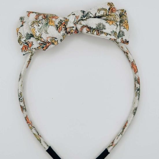  [키즈] Piper&Cloth 헤어 액세서리 키즈 파이퍼앤클로스 쓰리 리틀 보우 헤어밴드 머스타드/세이지 블로섬 - PIPER&CLOTH