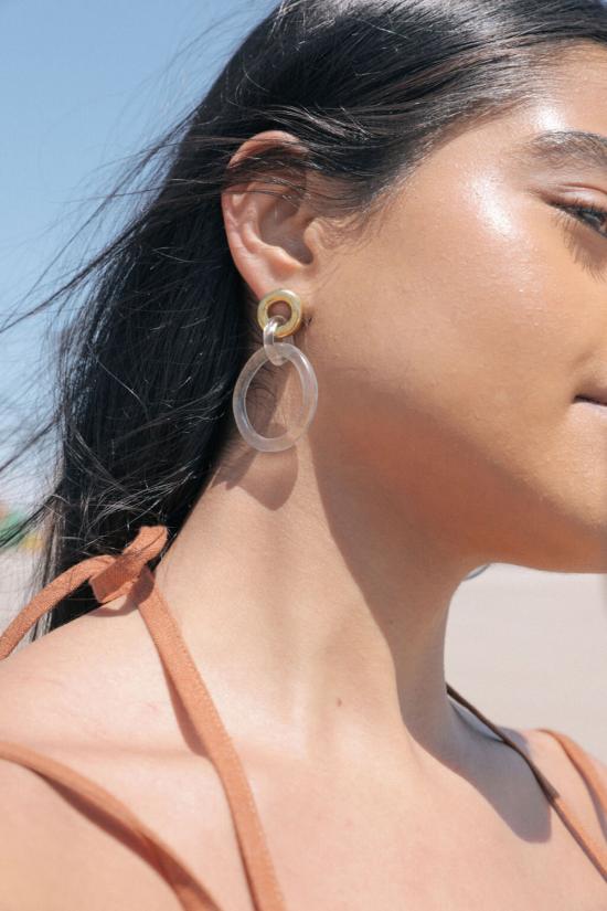  제인 다렌스부르그 이어링 제인 다렌스버그 원형 고리 황동/유리 - JANE DARENSBOURG