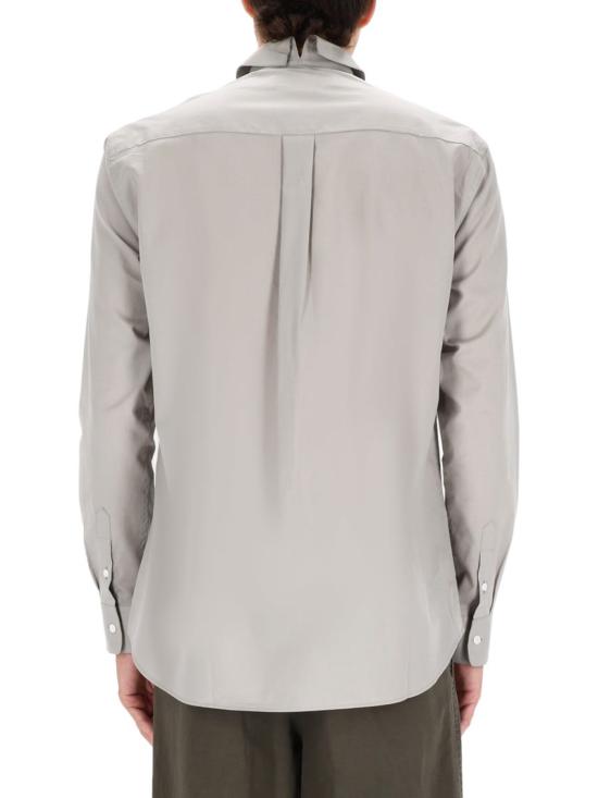  마르니 긴팔 셔츠 자수 로고 셔츠 (회색) - MARNI